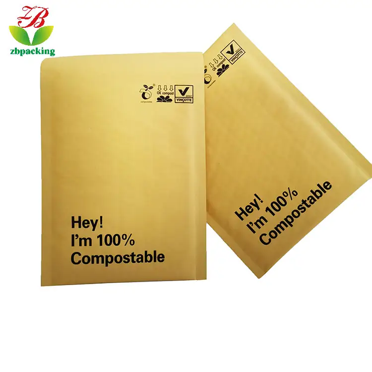 Acolchoado envelopes de correio personalizado de transporte malas diretas sacos mailing poly100 % biodegradáveis e compostáveis amido de milho com base