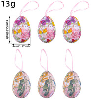Vente en gros d'oeufs de Pâques en polystyrène décoratifs mignons et unis oeuf de panier tissé suspendu décorations de pâques oeuf de pâques en mousse de couleur