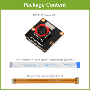 Cámara Waveshare IMX708 de 12MP de Alta Resolución con Autoenfoque, 79.8 °   / 120 °   FOV, compatible con placas de la serie Raspberry Pi K433 - Product Image 6