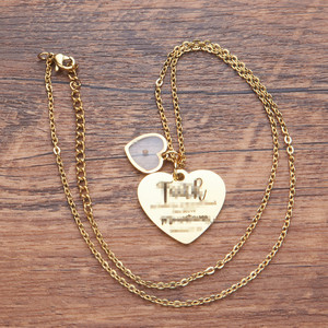 <span class=keywords><strong>Collana</strong></span> <span class=keywords><strong>con</strong></span> Cuore di Semi di Senape in Acciaio Inossidabile Placcato Oro Vero, Gioiello di Incoraggiamento e Fede per Donne, Resistente all'Ossidazione - Product Image 2