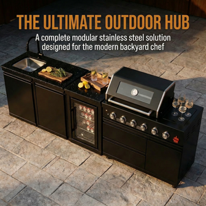 <span class=keywords><strong>Cucina</strong></span> Modulare da Esterno per Campeggio di Qualità Premium, <span class=keywords><strong>Isola</strong></span> Grill Nera <span class=keywords><strong>in</strong></span> Acciaio Inossidabile per Barbecue con Lavello - Product Image 2