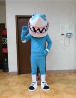 Costume de mascotte requin en peluche bleu ciel pour adultes unisexe, idéal pour les fêtes d'Halloween et le cosplay – Vente en gros Chine