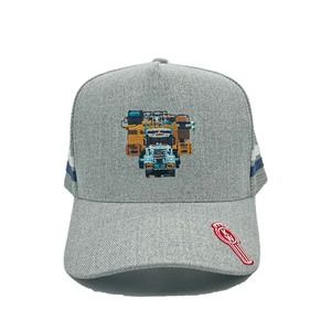 Deep Crown 2 Side Stripes Trucker Hats Gorra de camionero de malla Australia Country 5 Panel a Frame Country Small MOQ Orders Trucker Caps - Product Image 4