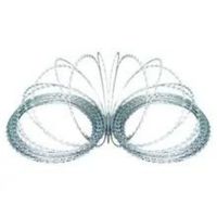 Ventes Flash : Fil de Fer Galvanisé en Spirale Concertina à Lames Croisées, Diamètre 980 mm, pour la Somme de Clôture de Sécurité des Murs de Haute Contenance