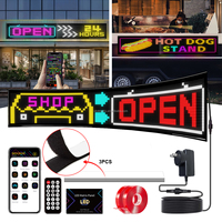 Letrero LED Programable por Aplicación Hyperlite de 1.5m*0.28m de Longitud, Letrero LED con Mensaje Desplazable de 5V para Publicidad en Tiendas