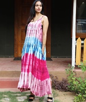 New 2024 Bali Beach Women's Wear Rayon Handmade Batik Summer Maxi