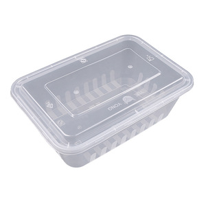 Rectangular Plastic <b>Lunch</b> <b>Box</b> 1200 1500 1750 2000 Ml Disposable <b>Microwave</b> Safe With Lid For Food Storage - Product Image 2