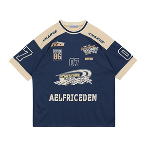 T-shirt unisexe surdimensionné en jersey graphique, 100 % coton, tissu tricoté, motif imprimé, haut décontracté d'été, design streetwear vintage - Product Image 4
