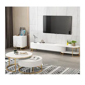 Meuble TV en fer forgé au design minimaliste moderne, combinaison de table basse, longue bande, toilette, shr