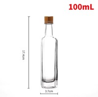 30ml 50ml 100ml Bouteille d'huile d'olive recyclable vide transparente en verre liqueur vin whisky Bouteille d'assaisonnement