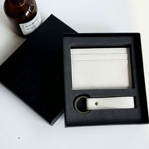 New Stock Custom Logo Embossed Handmade PU Leather Slim Modern Exquisite Unisex Card Wallet <b>Gift</b> <b>Box</b> Set for Men Women - Product Image 3