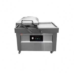 เครื่องซีลสูญญากาศแบบสองห้องอัตโนมัติเต็มรูปแบบ ทำจากสแตนเลส 304 สำหรับซีลแบบร่องลึก บรรจุภัณฑ์อาหารทะเล เนื้อสัตว์ ผลไม้ สินค้าอื่นๆ  แบบซองฟอยล์และไม้ - Product Image 4