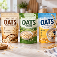 Sachet Doypack Personnalisé Imprimé pour Céréales, Refermable avec Fermeture Éclair, Qualité Alimentaire, Anti-humidité, en Plastique pour Céréales et Granola