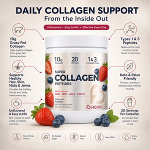 Collagène hydrolysé en poudre BioFlex Super Collagen Peptides types 1 et 3 pour les cheveux, <span class=keywords><strong>la</strong></span> peau, les ongles et le soutien des articulations 10g - Product Image 4
