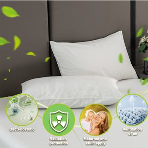 Grounding Earthing Pillowcase 90% Organic Cotton 10% <b>Silver</b> Fiber Knitted Eco-Friendly Non-Toxic Anti-Static Deep Hospital Home - Product Image 1