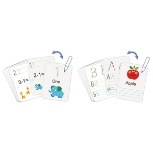 ABC & Nombre <span class=keywords><strong>essuyer</strong></span> anglais <span class=keywords><strong>l</strong></span>'alphabétisation des enfants éducatifs flash jeux de cartes - Product Image 1