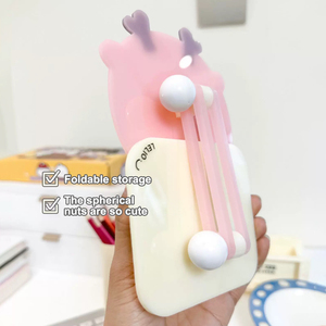 Supporto per Telefono in Acrilico a Forma <span class=keywords><strong>di</strong></span> <span class=keywords><strong>Cervo</strong></span> Rosa-Beige, Regolabile Multi-Angolo, per Casa e Ufficio - Product Image 2