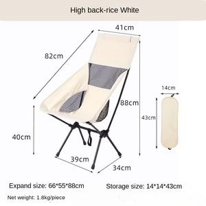 2025 chaise pliante extérieure chaise de pêche Portable avec dossier chaise pied de grenouille pour Camping plage essentiels pour les voyages en famille - Product Image 4