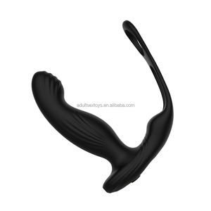 Neues Design Ferngesteuerter 10-Modi-Wackel- und Vibrations-Prostatamassager, Analplug für Männer, Penisring, vibrierender Butt Plug - Product Image 5