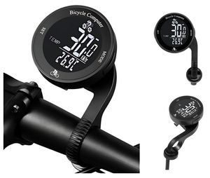 Ordinateur de vélo sans fil BRIVIGA, <span class=keywords><strong>compteur</strong></span> de vitesse avec rétroéclairage, multifonction, odomètre de vélo avec affichage de la température - Product Image 1