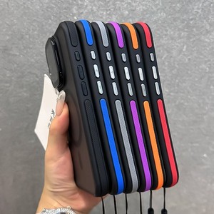 Cao Cấp Mờ Mờ Đầy Đủ Ống Kính PC Trường Hợp Điện Thoại Cho Iphone 16 15 <span class=keywords><strong>Pro</strong></span> Max Bình Thường Matte Trường Hợp Đầy Đủ Máy Ảnh Trường Hợp Màu Đen Với Dây Đeo - Product Image 6