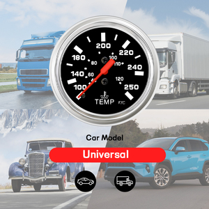 מד טמפרטורת מים אוטומטי מכני כרום 52 מ\\\"מ 12V איכותי חדש של Wenle אוניברסלי 1.8 מטר - Product Image 2