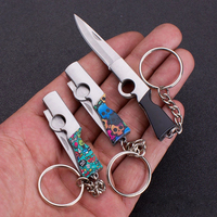 Mini opvouwbaar fruitmes Huishoudelijk zakmes Scherp Hoge hardheid Draagbare pakketknipper Anime sleutelmes