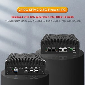 เราเตอร์ไฟร์วอลล์อุตสาหกรรมรุ่นใหม่ เจนเนอเรชั่น 12 I3 DDR5 2x10G SFP+ มินิพีซีไร้พัดลม เซิร์ฟเวอร์ NAS Proxmox OPNsense X4 - Product Image 5