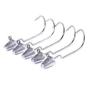 Goupille de serrure à ressort en acier de carbone, tête de plomb, hameçon de sécurité pour Swimbait, manivelle, 5 pièces/sac - Product Image 4