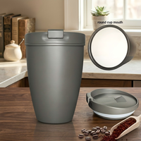Mug de voyage écologique 10oz en café recyclé, avec logo personnalisé, double paroi isolée, gobelet portable en PLA pour cadeaux promotionnels