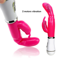 Vibrateur double stimulation point G en forme de lapin, étanche, avec batterie intégrée, pour masturbation féminine - Vente en gros à prix réduit