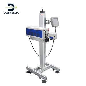 Dây chuyền sản xuất Thời hạn sử dụng hàng loạt mã máy in laser cho túi nhựa Cáp dây Chai PET 30 Wát CO2 bay Laser đánh dấu máy - Product Image 3