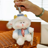 Porte-clés créatif en peluche douce de 15 cm en forme d'animal, figurine mignonne en coton PP pour achat en gros