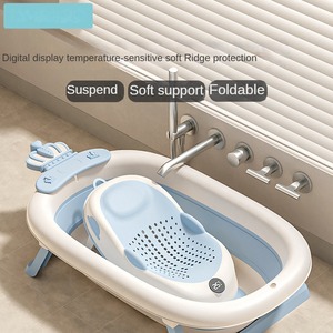 Support de bain <span class=keywords><strong>pour</strong></span> bébé Cadre de support de <span class=keywords><strong>baignoire</strong></span> néonatal Lit de bain pliable Protection de la colonne vertébrale antidérapante Plateau de bain température <span class=keywords><strong>pour</strong></span> bébé - Product Image 6