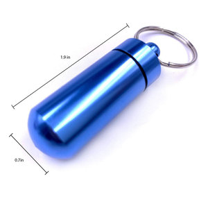 Porte-pilules porte-clés, étui à pilules en aluminium mini imperméable, conteneur de médicaments portable <span class=keywords><strong>pour</strong></span> <span class=keywords><strong>les</strong></span> voyages, organisateur de pilules de poche <span class=keywords><strong>pour</strong></span> <span class=keywords><strong>les</strong></span> vitamines - Product Image 6