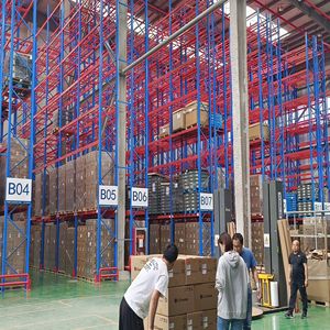 Rak gudang penyimpanan palet logam, tugas berat, rak gudang, palet baja industri, dapat disesuaikan - Product Image 5