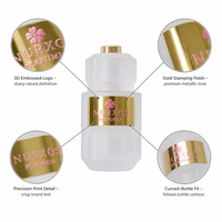 Étiquettes personnalisées en aluminium métallisé 3D auto-adhésives en relief pour flacons de parfum, logo personnalisé pour emballages de soins de la peau et de rouges à lèvres