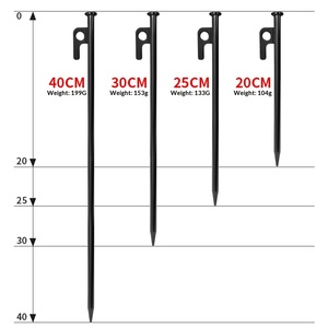 Outdoor Camping Thickened Extended Steel Stakes 20cm Heavy Duty <b>Canopy</b> <b>Tent</b> Pegs Large Ground Nails For Beach Snow Campsite - Product Image 5