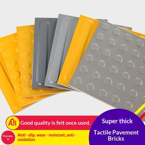 Baldosas Táctiles para Pavimento, Bloqueadores Antideslizantes para Acera, Guías Táctiles para Puntos Ciegos, Tiras Táctiles para Puntos Ciegos, Baldosas de Porcelana Completa - Product Image 2