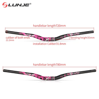 LUNJE 31.8*720/780mm Alliage MTB Vélo Guidon Rise Guidon Cycle Guidon Vélo Guidon Swallow Handle Bar Bike Parts
