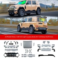 Nouveau Kit Carrosserie Complet ICar V23 Style Hussar 2024-2025 (PP) - Calandre à Clipser, Pare-chocs Avant/Arrière, Jupes Latérales, Arches de Roues Gris Apprêté