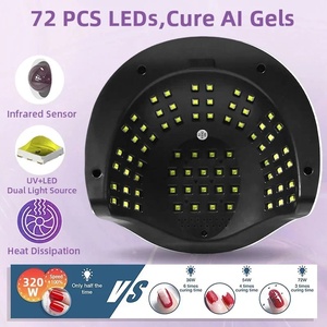 Lampe UV professionnelle SUN X21 MAX 72 LED 320W pour ongles, séchoir électrique avec 4 minuteurs et détection automatique pour vernis gel et plastique pour ongles - Product Image 3