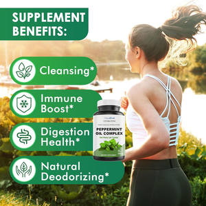 OEM식이 보충제 페퍼민트 잎 추출물 분말 허브 유기농 페퍼민트 오일 캡슐 최고의 페퍼민트 캡슐 - Product Image 6