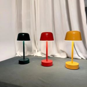 Modern Portable Cordless <b>LED</b> <b>Table</b> Lamp USB-C Rechargeable Battery Iron Dimmable Touch Sensor Aluminum Metal Shade Reading Room - Product Image 2