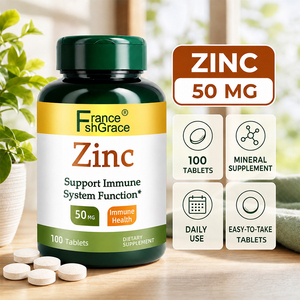 Comprimés de zinc Shecome en vente chaude – Soutien immunitaire, antioxydant, favorise la santé de la peau – 50 mg, 100 comprimés de zinc - Product Image 4