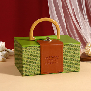 Caja de Regalo de Boda Personalizada, Caja Magnética de Cartón con Asa de Cuero PU, Caja de Empaque para Ropa, Zapatos y Dulces - Product Image 3