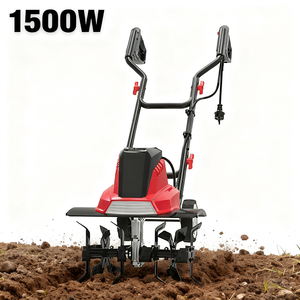 VERTAK Kablolu Elektrikli Çapa Makinesi Ayarlanabilir Saplı Kültivatör 40 cm Çapa Genişliği 22 cm Derinlik Bahçe Çim Sebze Tarlası Aleti - Product Image 1