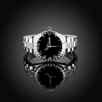 Montre à cadran rond pour femme, bague en alliage, bijoux de doigt, montre tendance, cadeau, vente en gros personnalisée