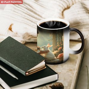 <b>Ceramic</b> <b>Mug</b> Frosted Black 11oz Heat Sensitive Daily Use Cup - Product Image 3