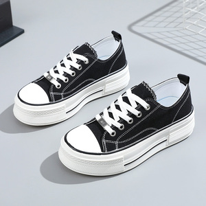 Mocasines Clásicos de Lona con Cordones para Mujer, Otoño 2026, Suela Gruesa Antideslizante, Parte Superior de PU, Zapatos Deportivos - Product Image 4